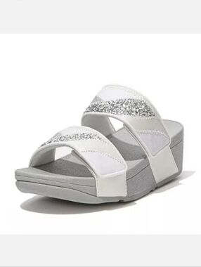 FitFlop Women's Mina Ombre Glitter Slide Sandals Size 9